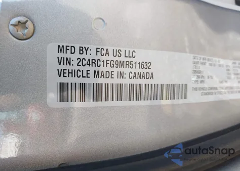 2021 Chrysler Pacifica Touring z USA, uszkodzony, nr VIN 2C4RC1FG9MR511632